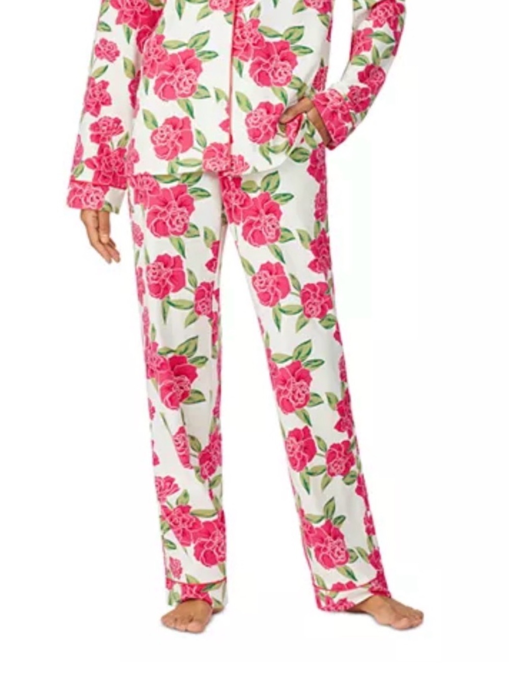BedHead, Rose Print Organic Cotton PJ Bottoms, sz S